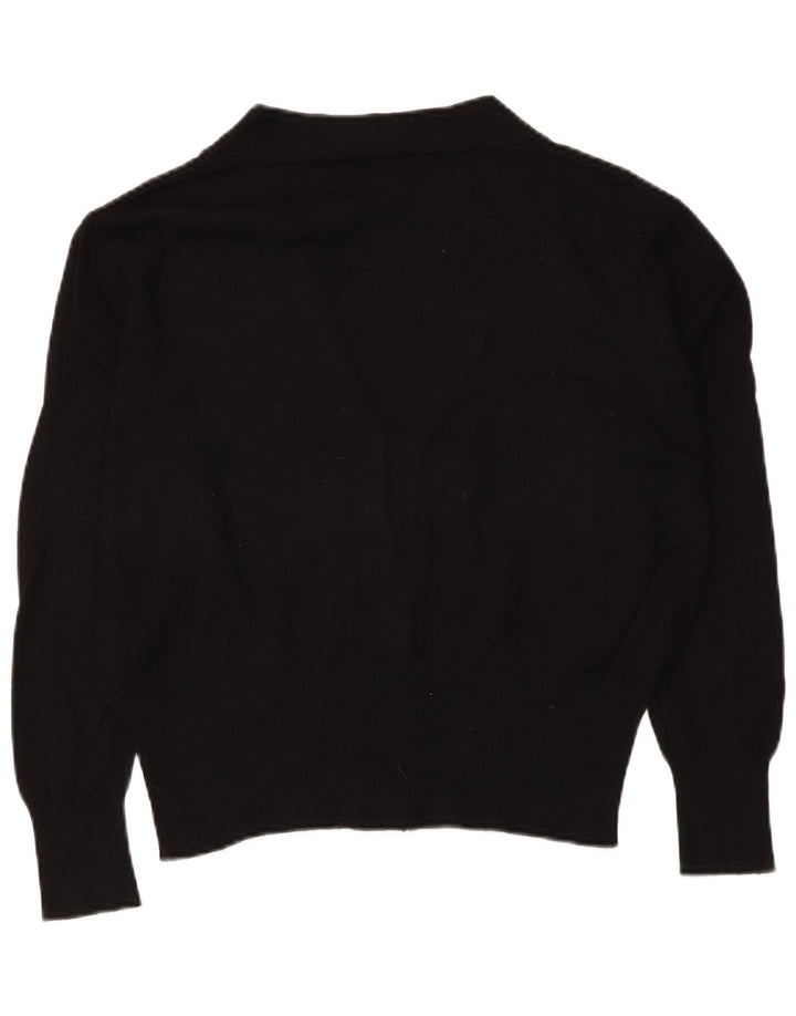 Γυναικείο πουλόβερ ZARA Crop Cardigan UK 14 Medium Black