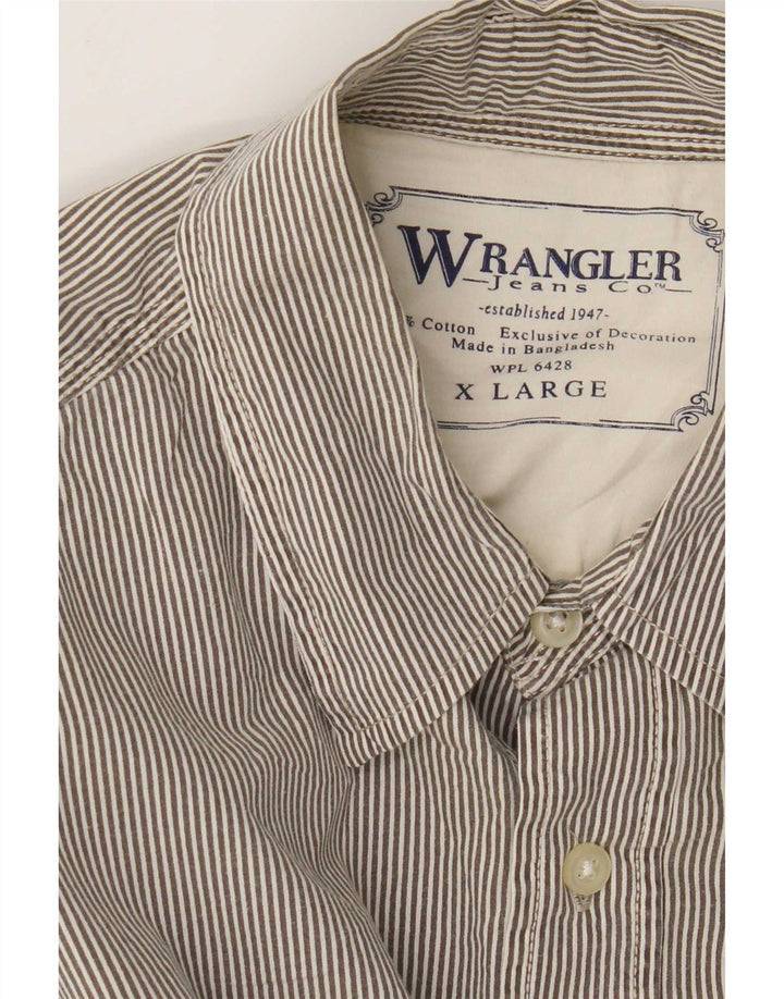 Ανδρικό πουκάμισο Wrangler XL Γκρι βαμβακερό ριγέ