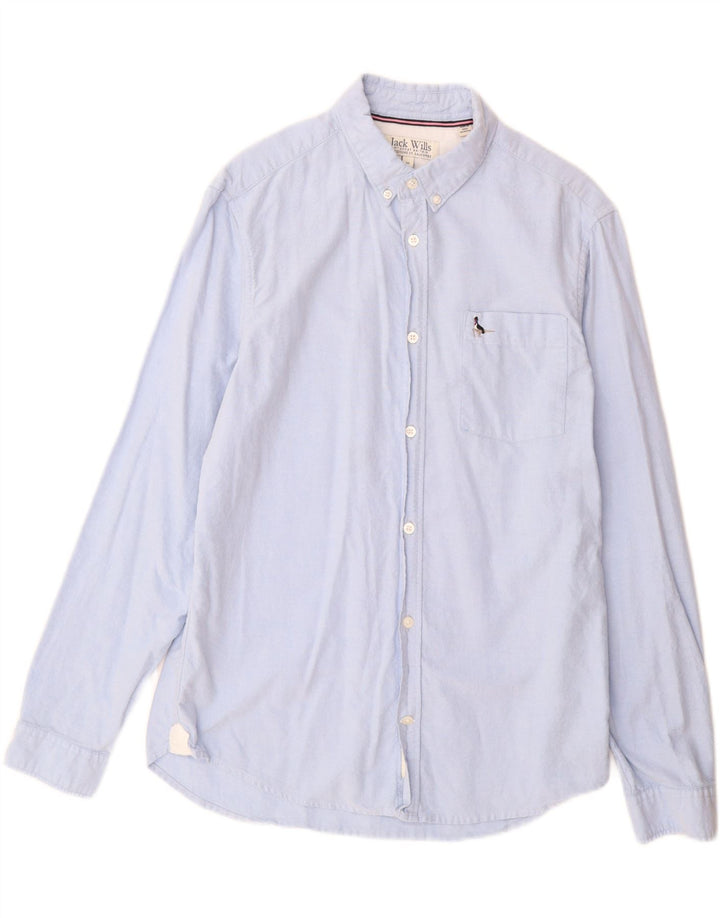 Ανδρικό πουκάμισο Jack Wills Slim Fit, μεσαίο μπλε βαμβακερό