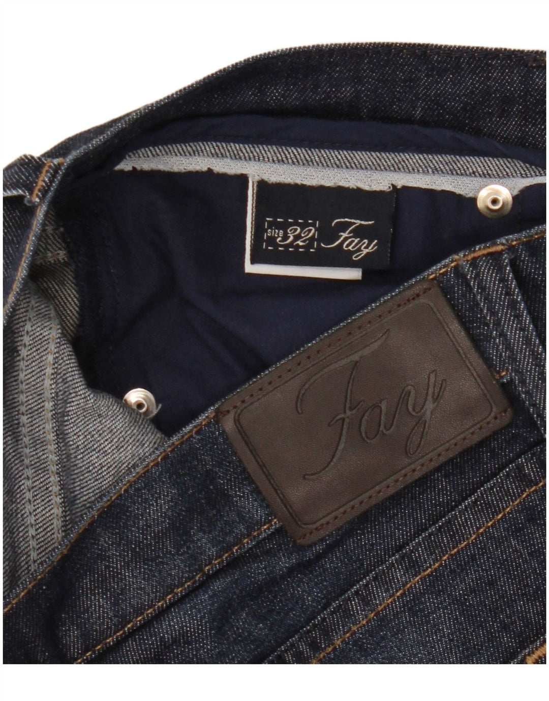 Γυναικείο ίσιο τζιν Fay W32 L28 Navy Blue Cotton