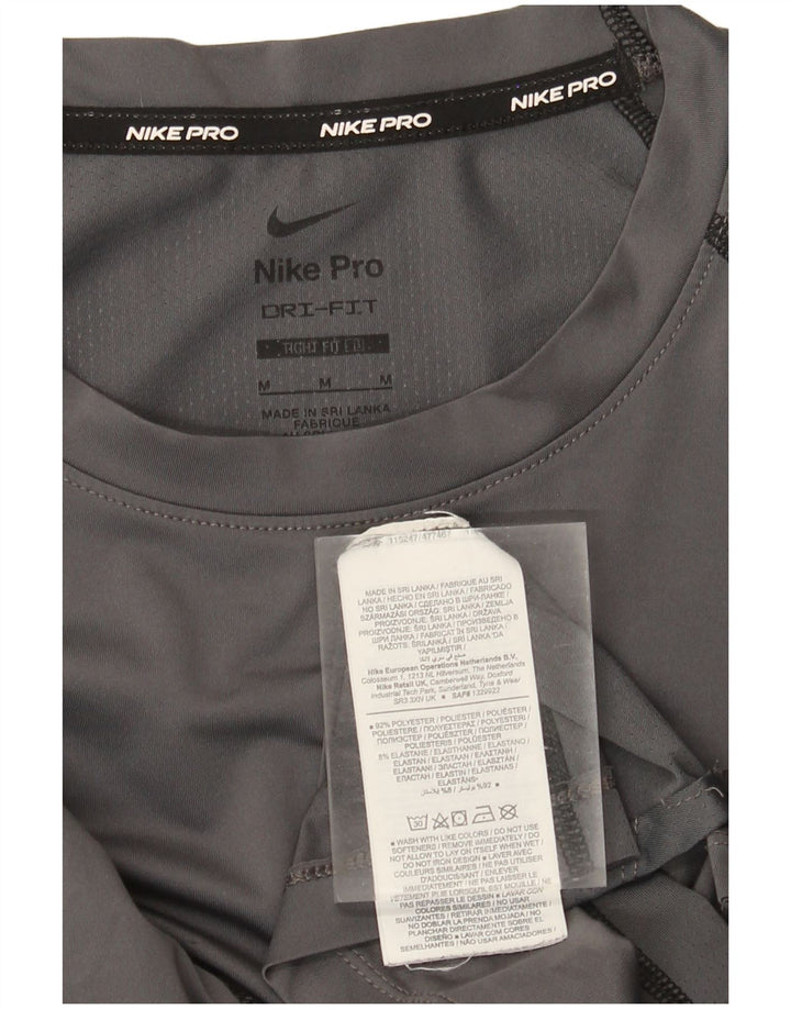 Ανδρικό τοπ Nike Dri Fit Μακρυμάνικο μεσαίο γκρι πολυεστέρας
