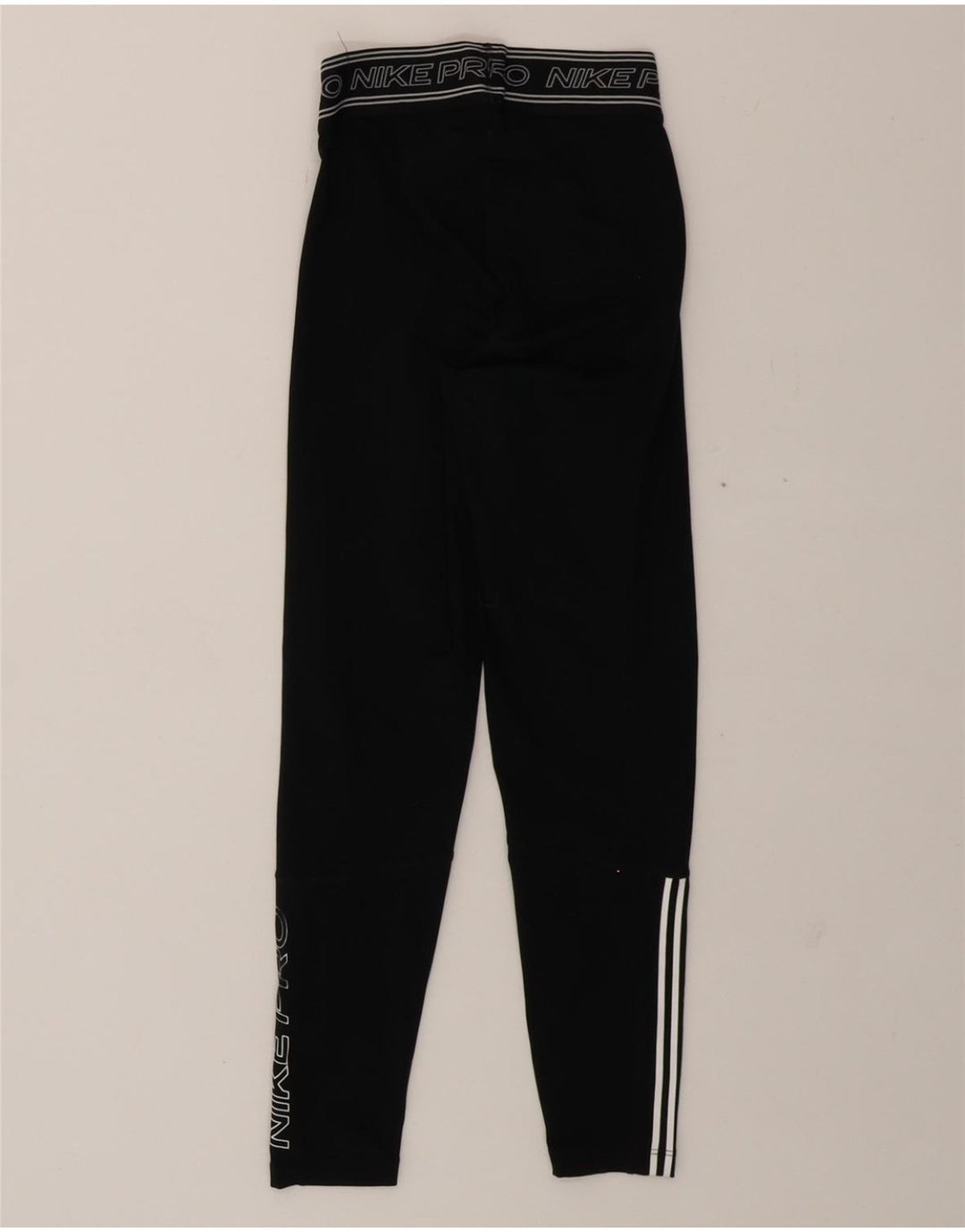 NIKE Womens Dri Fit Graphic Leggings UK 4 XS  Black Polyester Vintage Nike and Second-Hand Nike from Messina Hembry 