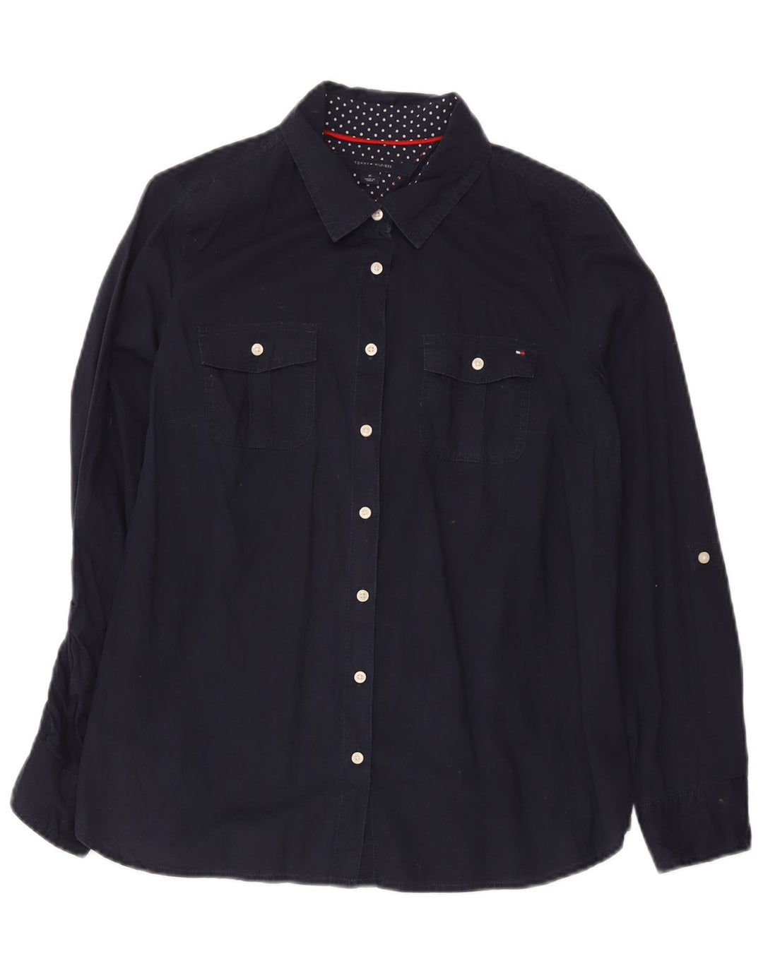 Tommy Hilfiger γυναικείο πουκάμισο UK 14 Medium Navy Blue