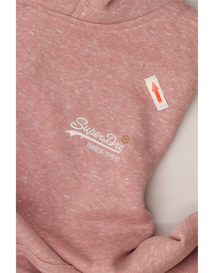 Superdry γυναικείο φούτερ με κουκούλα UK 12 Medium Pink Flecked Polyester