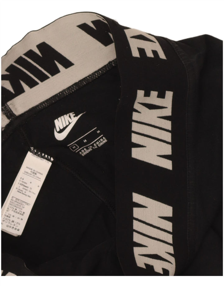 Γυναικεία γραφικά κολάν Nike UK 12 μεσαίο μαύρο βαμβακερό