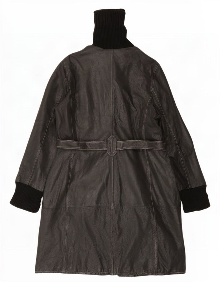Conbipel Γυναικείο Δερμάτινο Παλτό IT 46 Large Black Colourblock