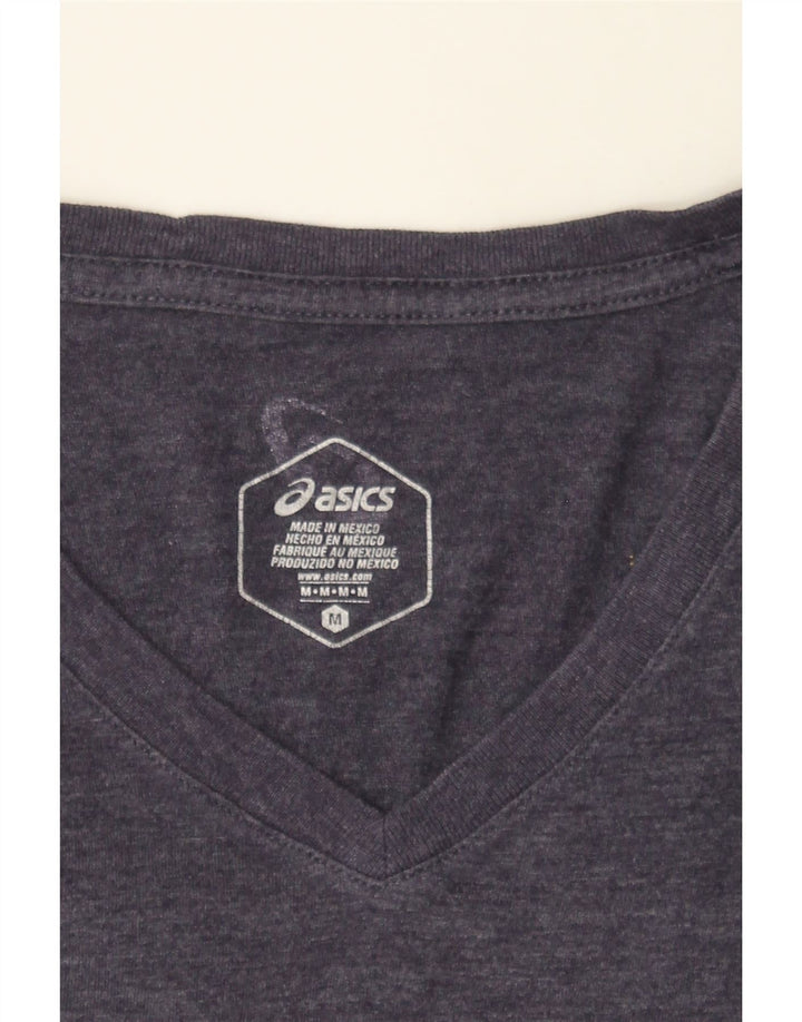 ASICS Mens Graphic T-Shirt Top Medium Blue Cotton Vintage Asics and Second-Hand Asics from Messina Hembry 