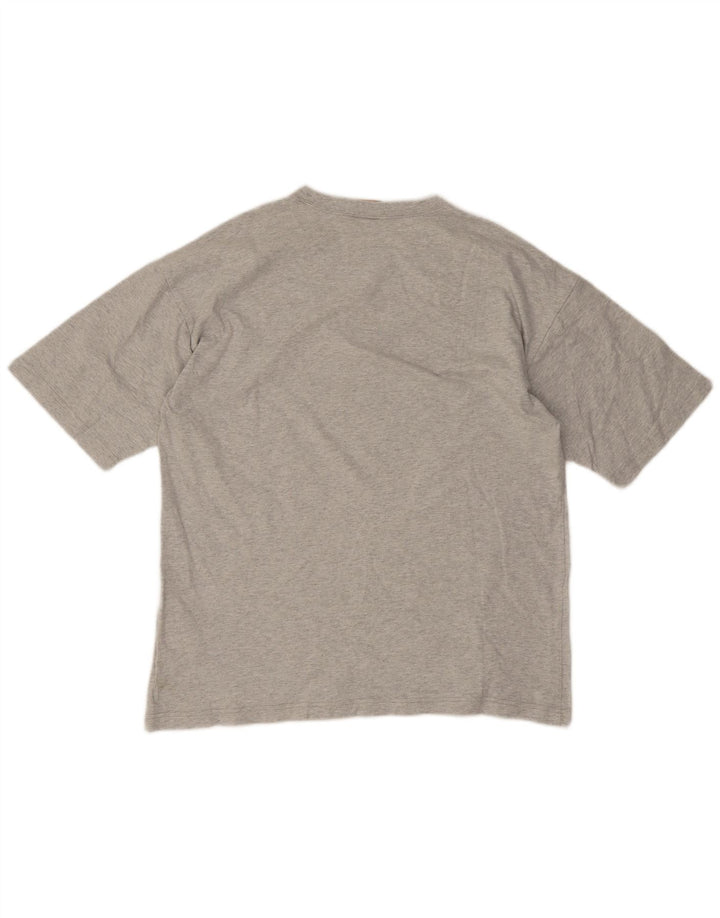 Ανδρικό γραφικό T-Shirt Champion Top Larg γκρι βαμβακερό