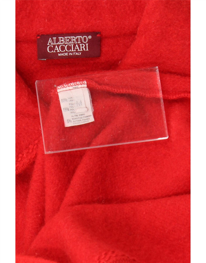 VINTAGE Womens Oversized Overcoat UK 14 Medium Red Wool Vintage Vintage and Second-Hand Vintage from Messina Hembry 