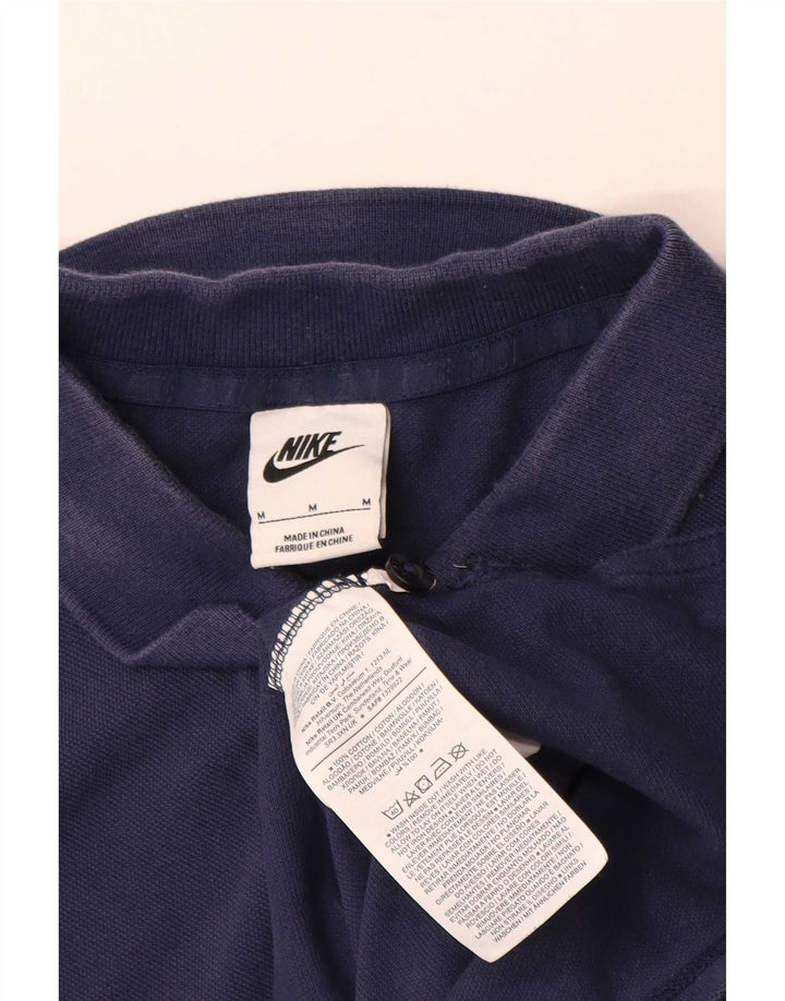 Ανδρικό μπλουζάκι πόλο Nike από μεσαίο μπλε ναυτικό βαμβακερό