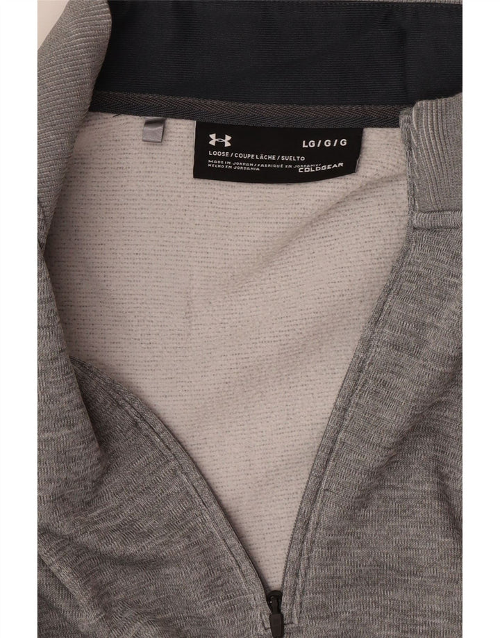 Under Armour Ανδρικό Φούτερ με φερμουάρ με λαιμόκοψη σε μεγάλο γκρι χρώμα