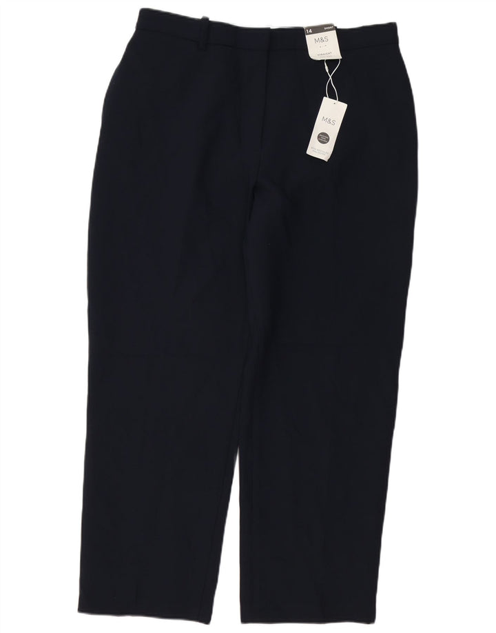 MARKS & SPENCER Γυναικείο παντελόνι Chino UK 14 Large W34 L27 Navy Blue