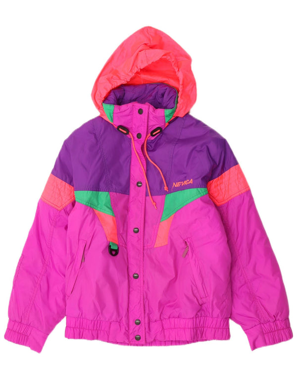 Γυναικείο μπουφάν σκι με κουκούλα Nevica US 6 Medium Pink Colourblock Nylon