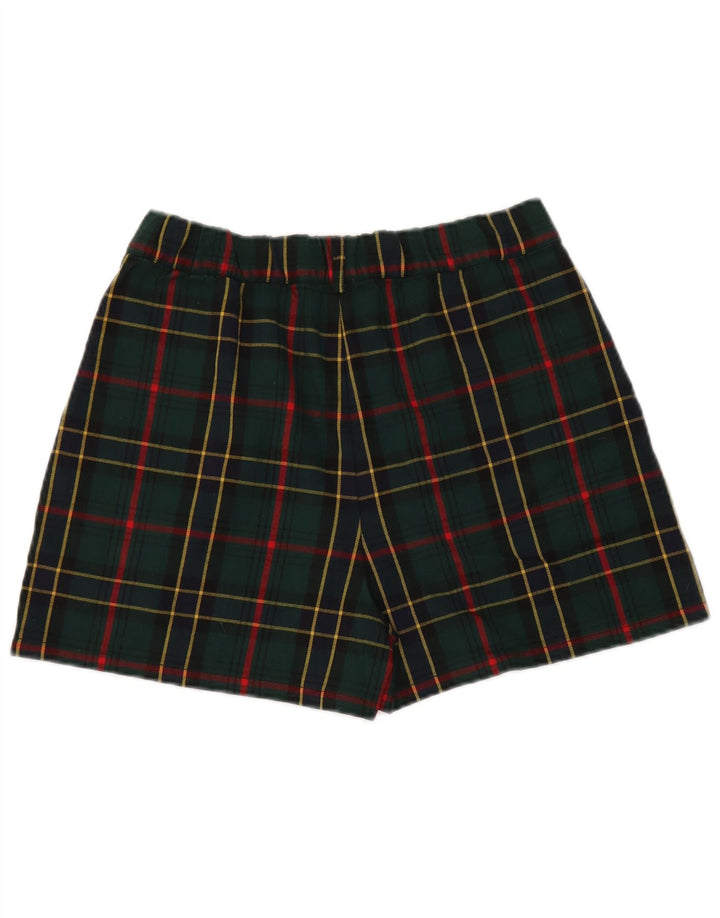 Nice & Chic Γυναικείο Σορτς Chino Μεγάλο W32 Green Check Polyester