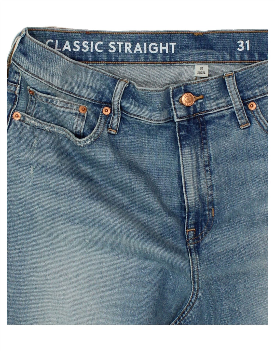 J. CREW Mens Classic Straight Jeans W31 L27 Blue Cotton Vintage J. Crew and Second-Hand J. Crew from Messina Hembry 