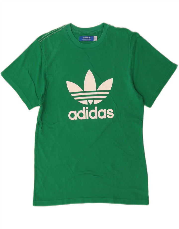 Ανδρικό γραφικό T-Shirt Adidas Top Μικρό πράσινο βαμβακερό