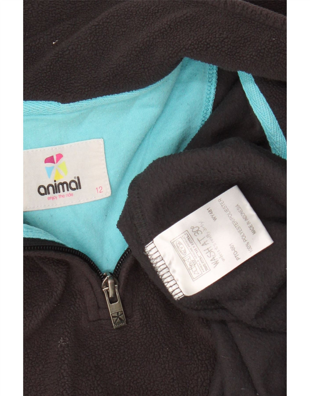 Animal γυναικείο φερμουάρ Fleece Jumper UK 12 Medium Grey Polyester