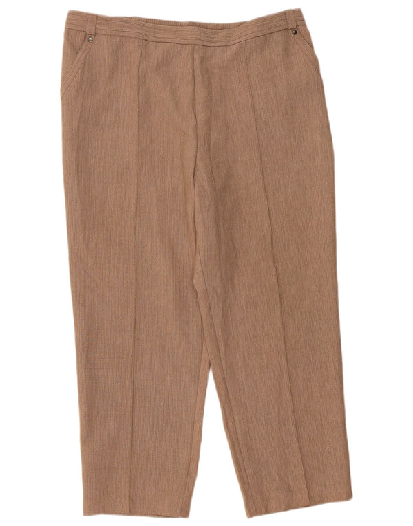 Marks & Spencer γυναικείο κωνικό casual παντελόνι UK 18 XL W36 L26 καφέ
