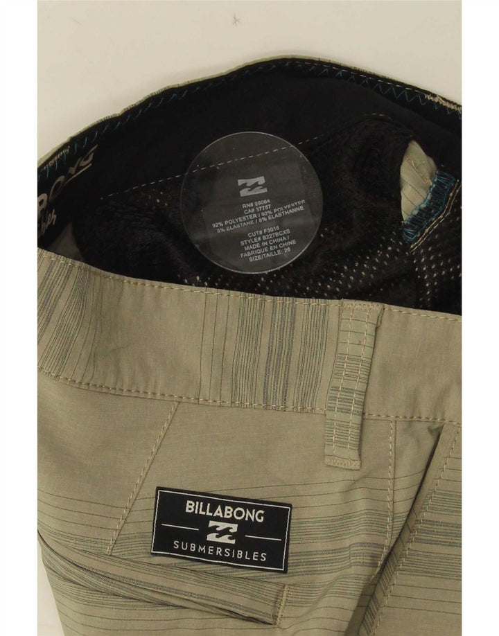 Ανδρικό σορτς Chino Billabong W26 Small Khaki ριγέ πολυεστέρα
