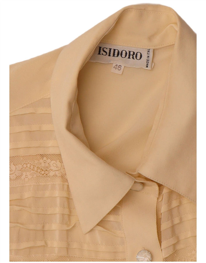 Vintage Γυναικείο Πουκάμισο Μπλούζα IT 46 Large Beige