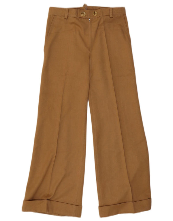 Vintage Womens Wide Leg Casual Trousers W26 L26 Beige