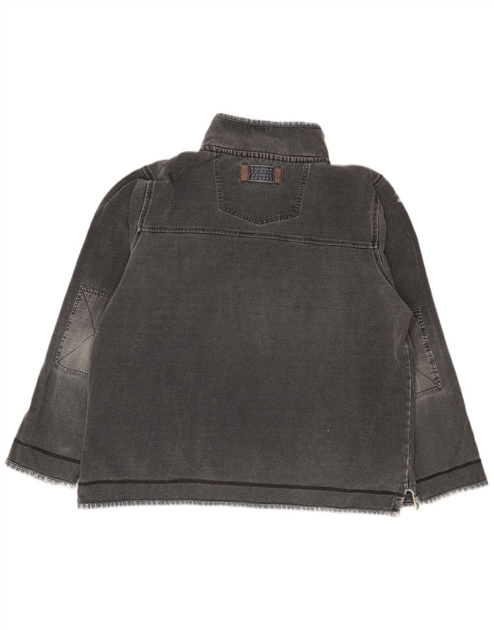 Ανδρικό φούτερ με λαιμόκοψη με φερμουάρ Face Jumper XL Γκρι βαμβακερό