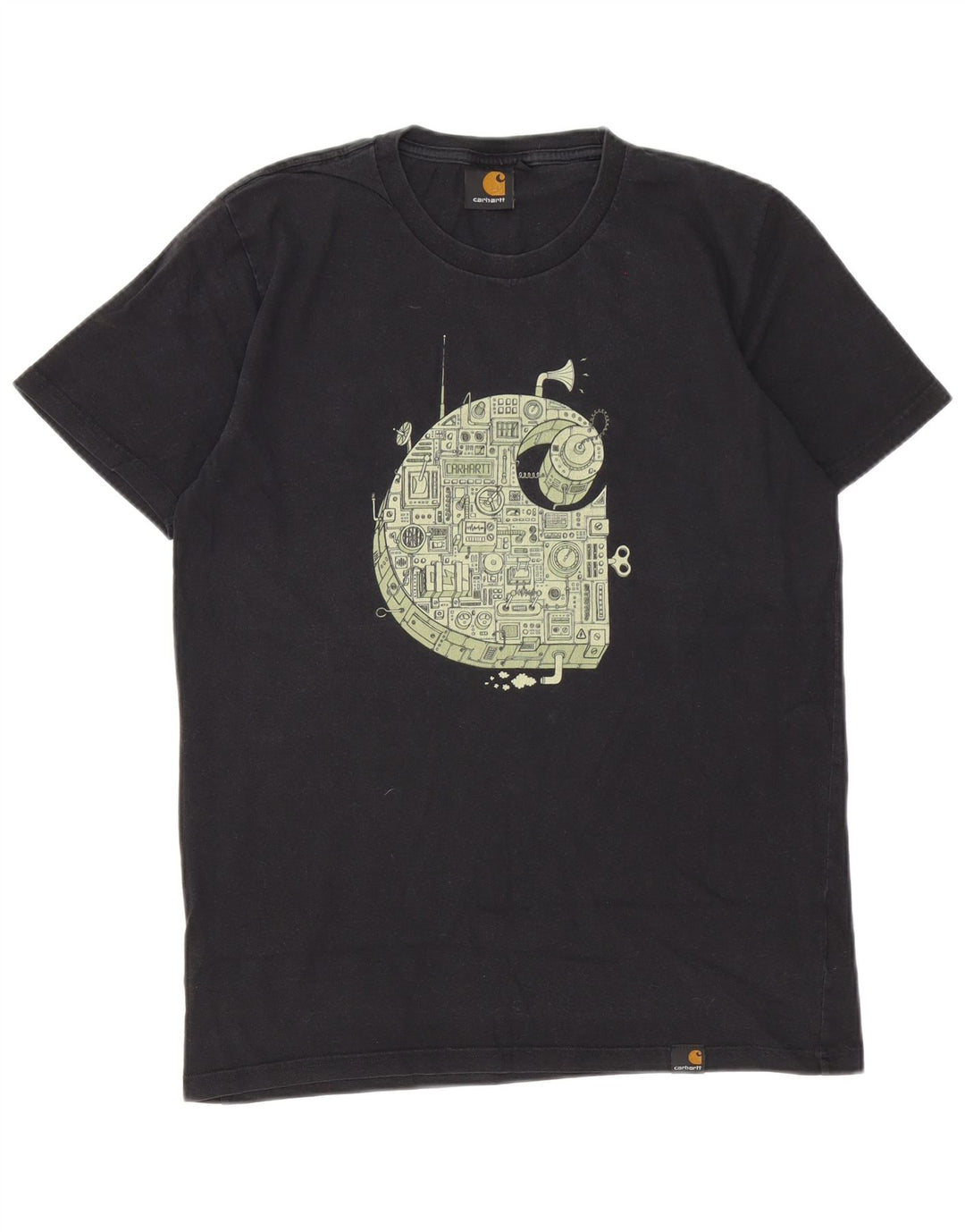 Ανδρικό γραφικό T-Shirt Carhartt Top Μεσαίο μαύρο βαμβακερό