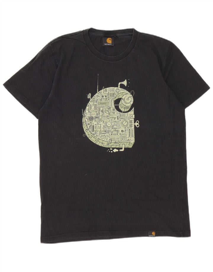 Ανδρικό γραφικό T-Shirt Carhartt Top Μεσαίο μαύρο βαμβακερό