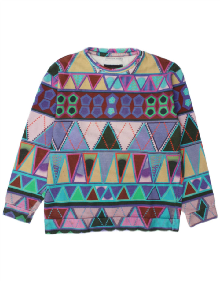 Vintage Γυναικείο Φούτερ Jumper UK 14 Medium Πολύχρωμο Γεωμετρικό