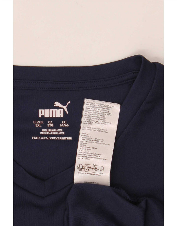 Puma Ανδρικό T-Shirt Top 3XL Navy Blue Polyester