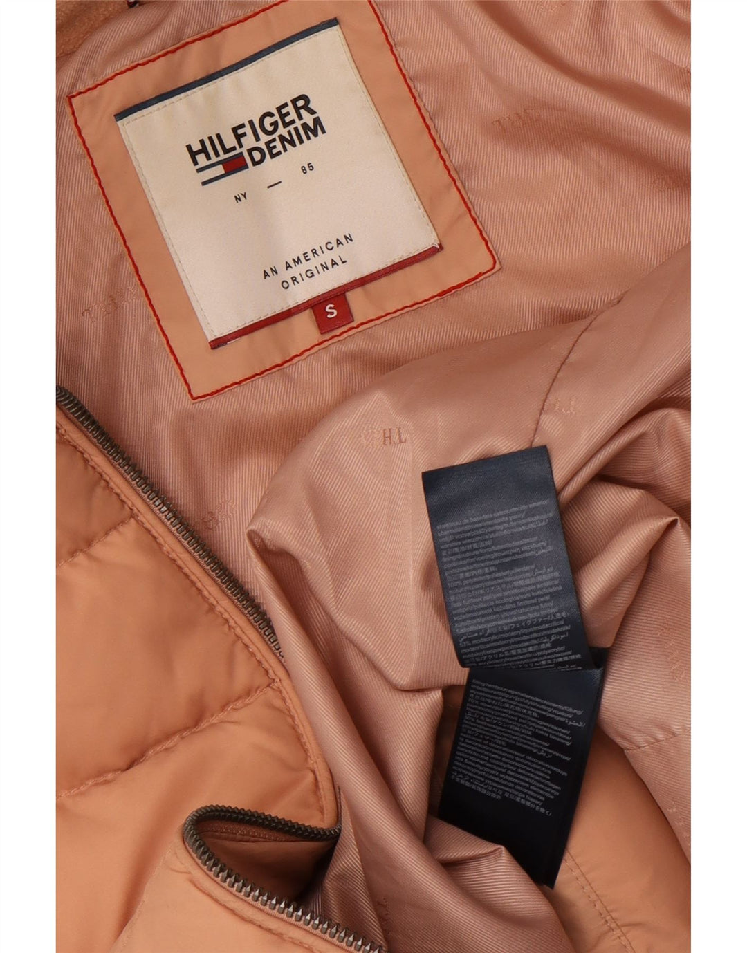 Tommy Hilfiger γυναικείο μπουφάν με κουκούλα UK 10 Small Pink Polyester