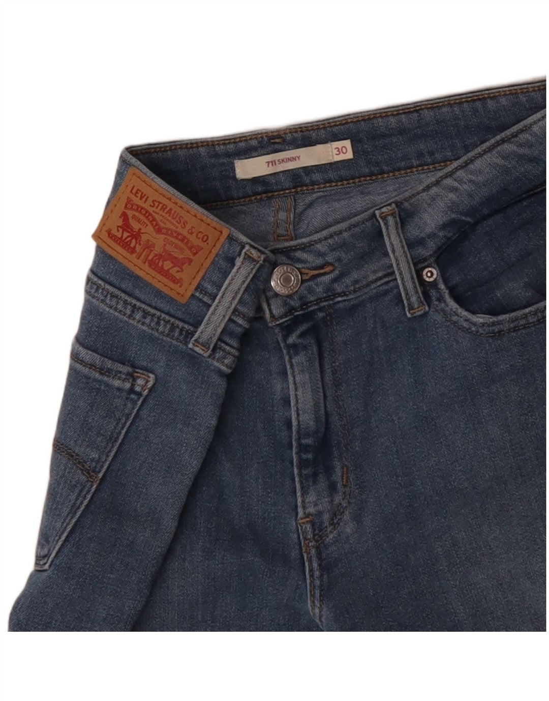 LEVI'S Γυναικείο 711 Skinny Jeans W30 L29 Μπλε Βαμβακερό