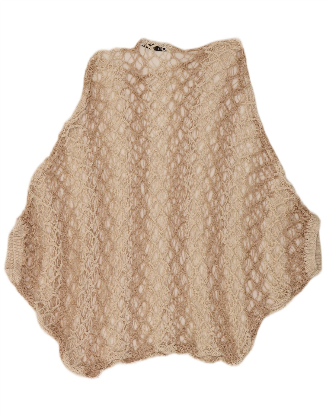 Zara Γυναικείο Crochet Poncho Top UK 16 Large Beige