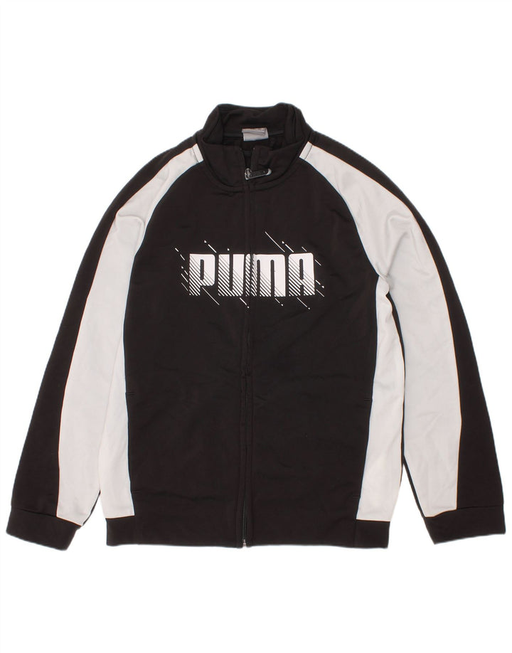 Puma Boys Graphic αθλητική φόρμα Top Jacket 7-8 Years Black Colourblock