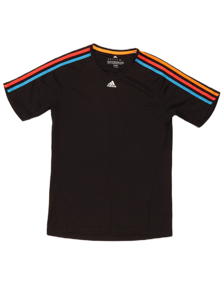 Adidas Ανδρικό T-Shirt Climalite Top Small Black Colourblock Πολυεστέρας