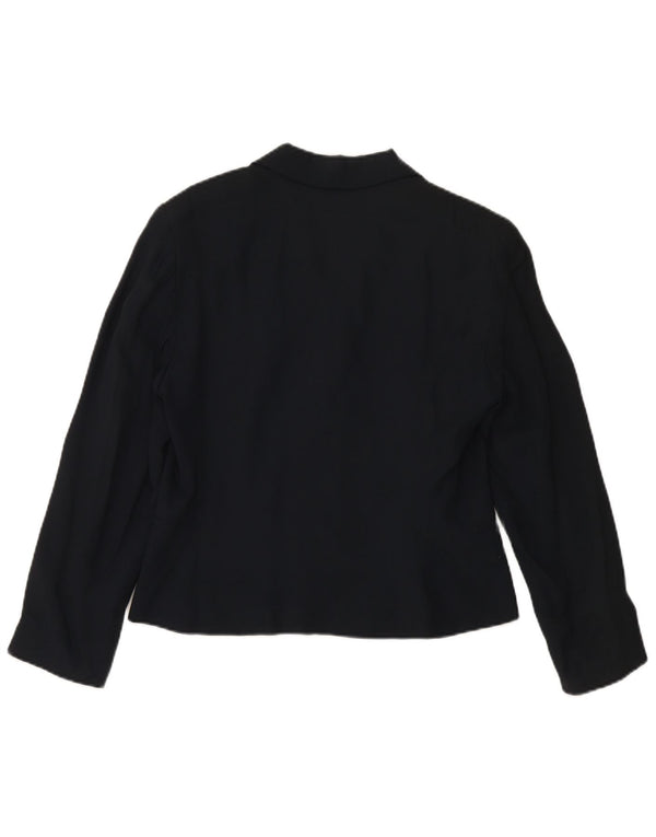 MARELLA Γυναικείο σακάκι με 4 κουμπιά σακάκι UK 16 μεγάλο navy μπλε βισκόζη