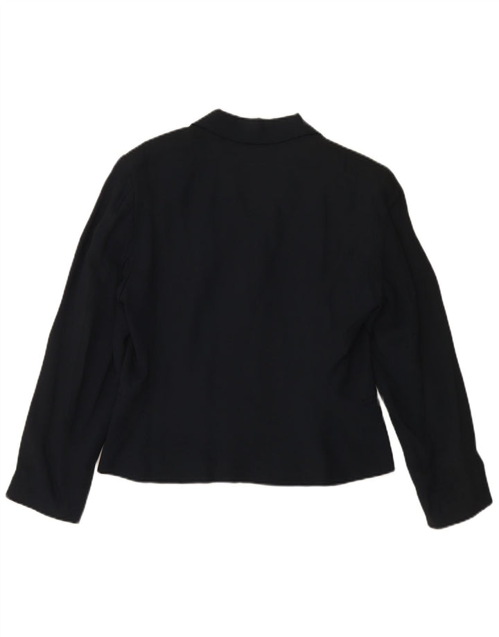 MARELLA Γυναικείο σακάκι με 4 κουμπιά σακάκι UK 16 μεγάλο navy μπλε βισκόζη