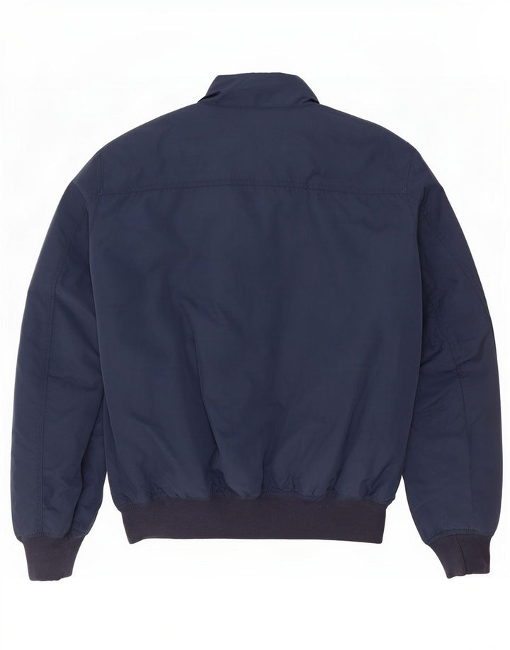 Napapijri Mens Geographic Bomber Jacket UK 40 Large Navy Blue Polyester