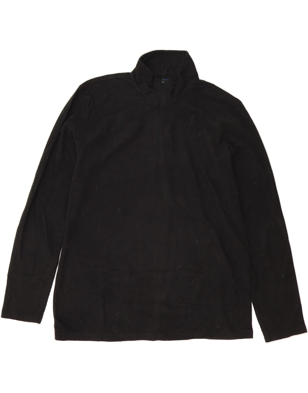 MOUNTAIN WAREHOUSE Mens Zip Neck Fleece Jumper Large Black Polyester Vintage Mountain Warehouse and Second-Hand Mountain Warehouse from Messina Hembry 