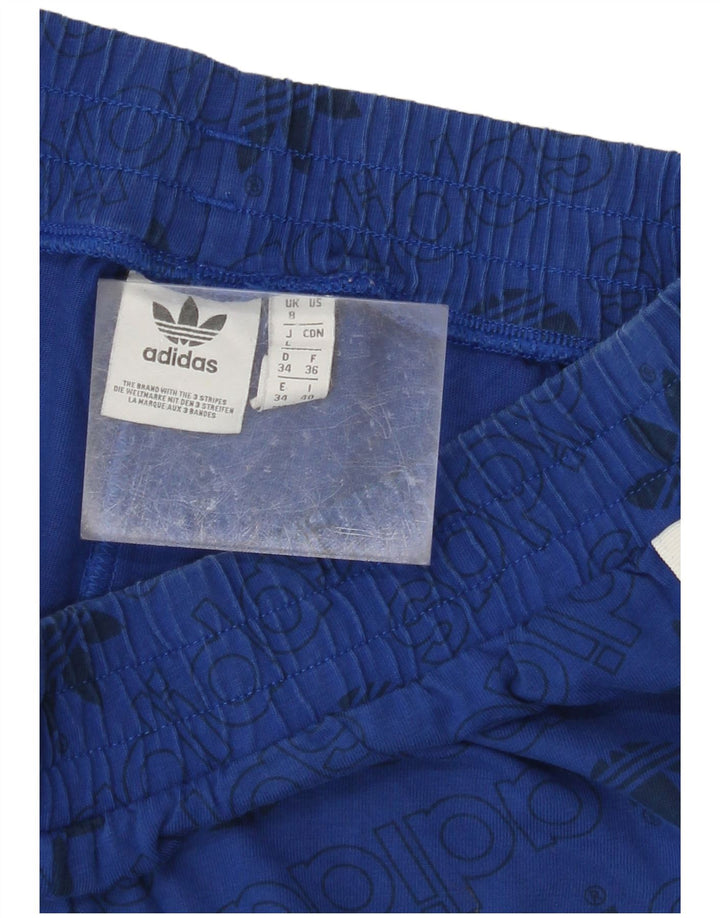 Γυναικείο γραφικό αθλητικό σορτς ADIDAS UK 8 Small Blue
