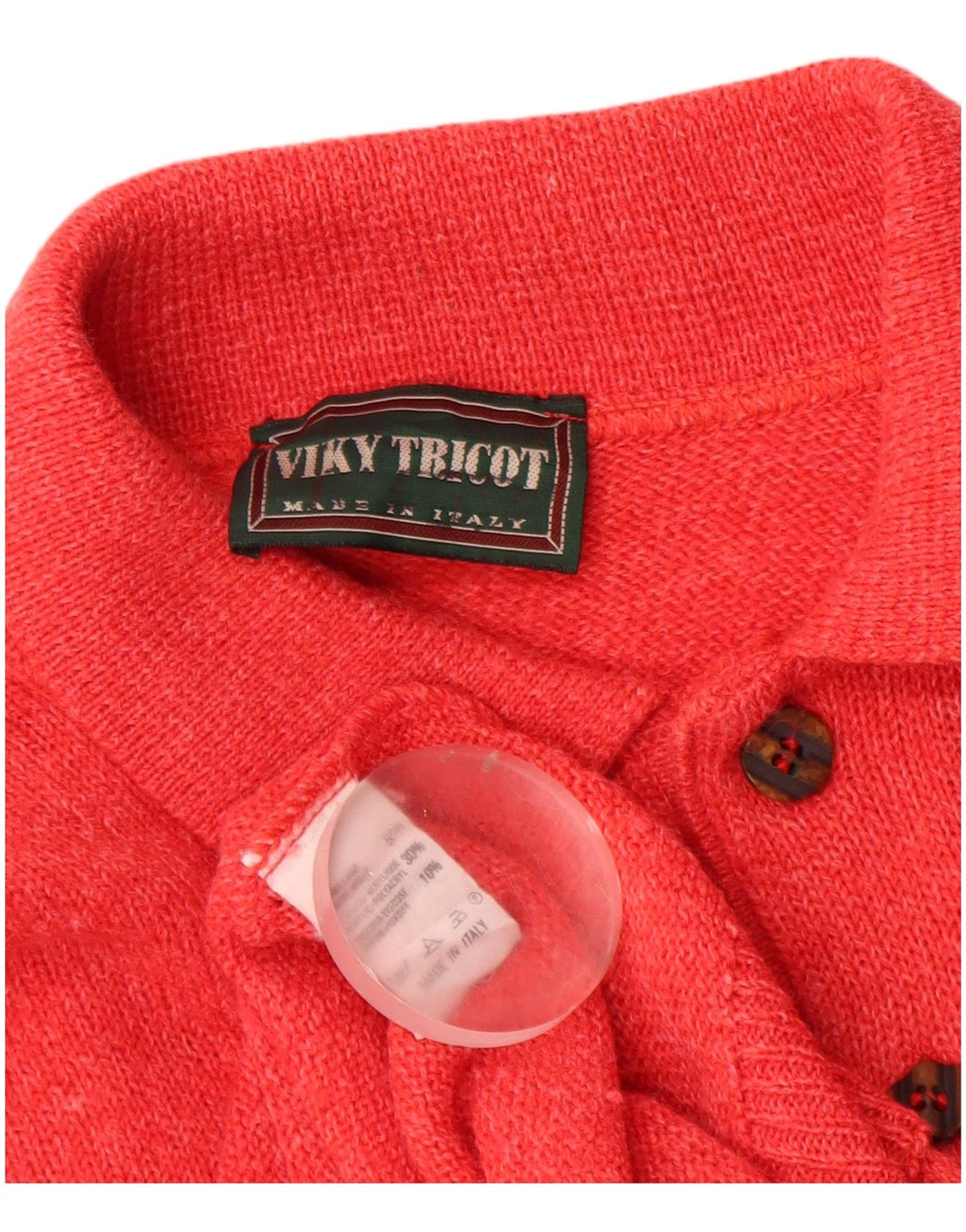 Ανδρικό πουλόβερ Viky Tricot Polo με λαιμόκοψη, μεσαίο κόκκινο μαλλί