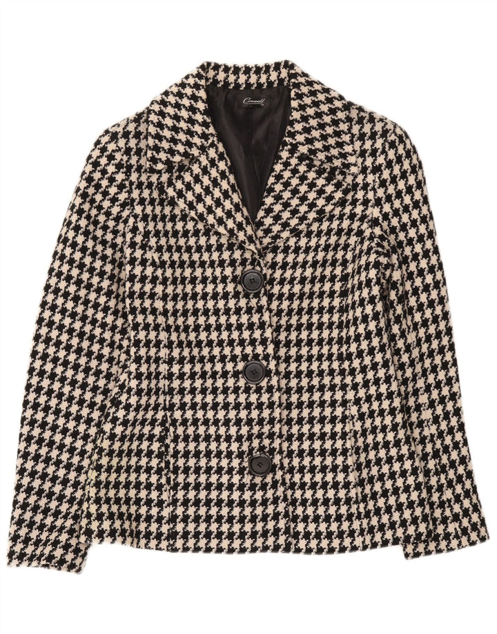 Conwell Γυναικείο σακάκι σακάκι με 3 κουμπιά UK 8 Small Black Houndstooth