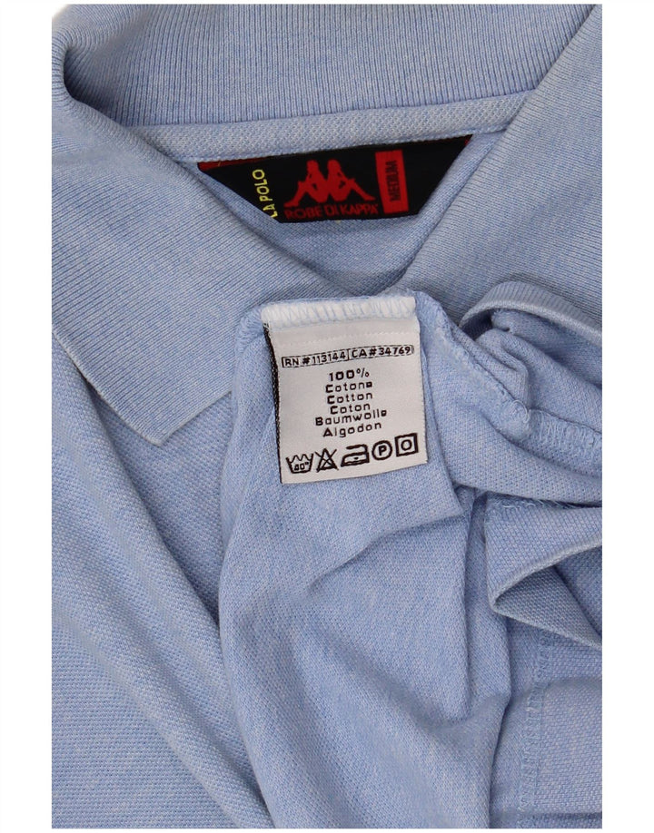 Ανδρικό μπλουζάκι πόλο Kappa, μεσαίο μπλε βαμβακερό