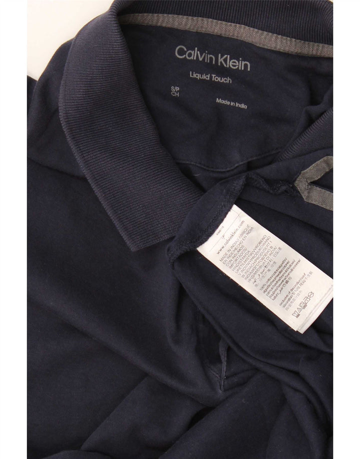 Calvin Klein Ανδρικό Πόλο Μπλουζάκι Μικρό Βαμβακερό Navy Blue