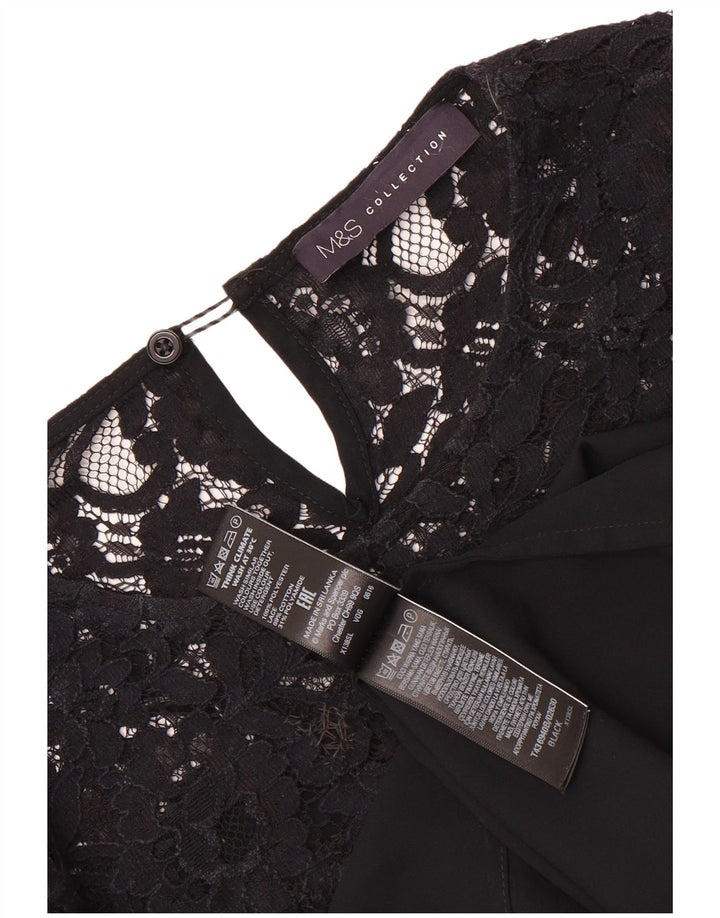Marks & Spencer Γυναικεία μακρυμάνικη μπλούζα oversized τοπ UK 16 Large Black