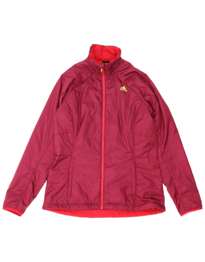 Adidas Γυναικείο μπουφάν με επένδυση UK 16 Large μπορντό πολυεστέρας