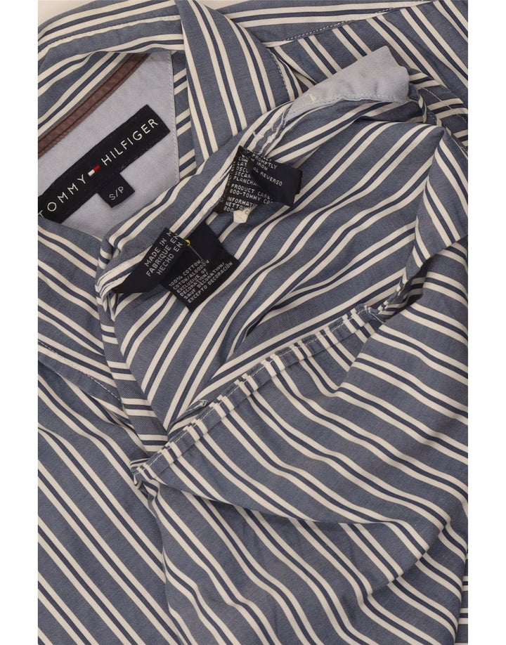 TOMMY HILFIGER Ανδρικό πουκάμισο Βαμβακερό μικρό μπλε ριγέ