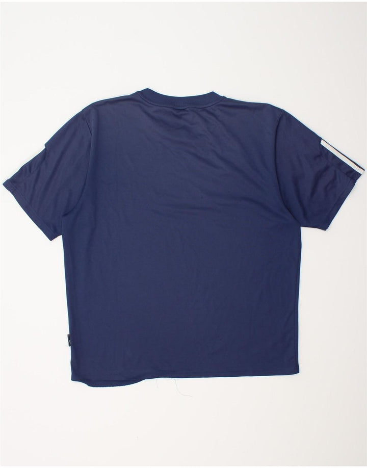Ανδρικό T-Shirt Climalite ADIDAS Top Large Navy Blue Polyester