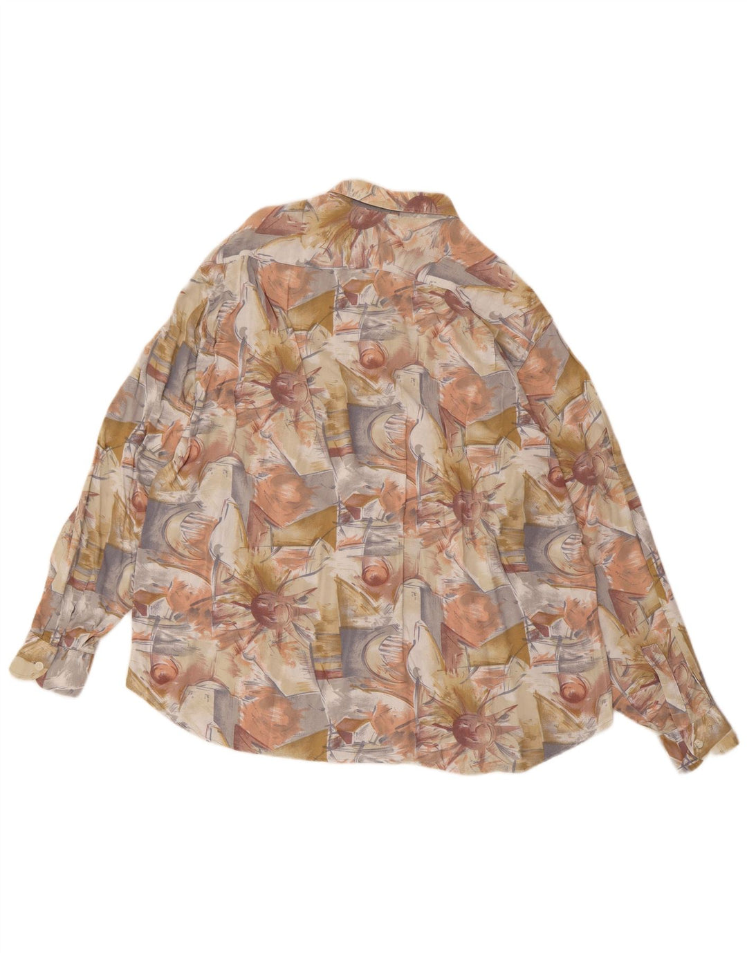 VINTAGE Ανδρικό πουκάμισο με αφηρημένο σχέδιο μεγάλο πολύχρωμο