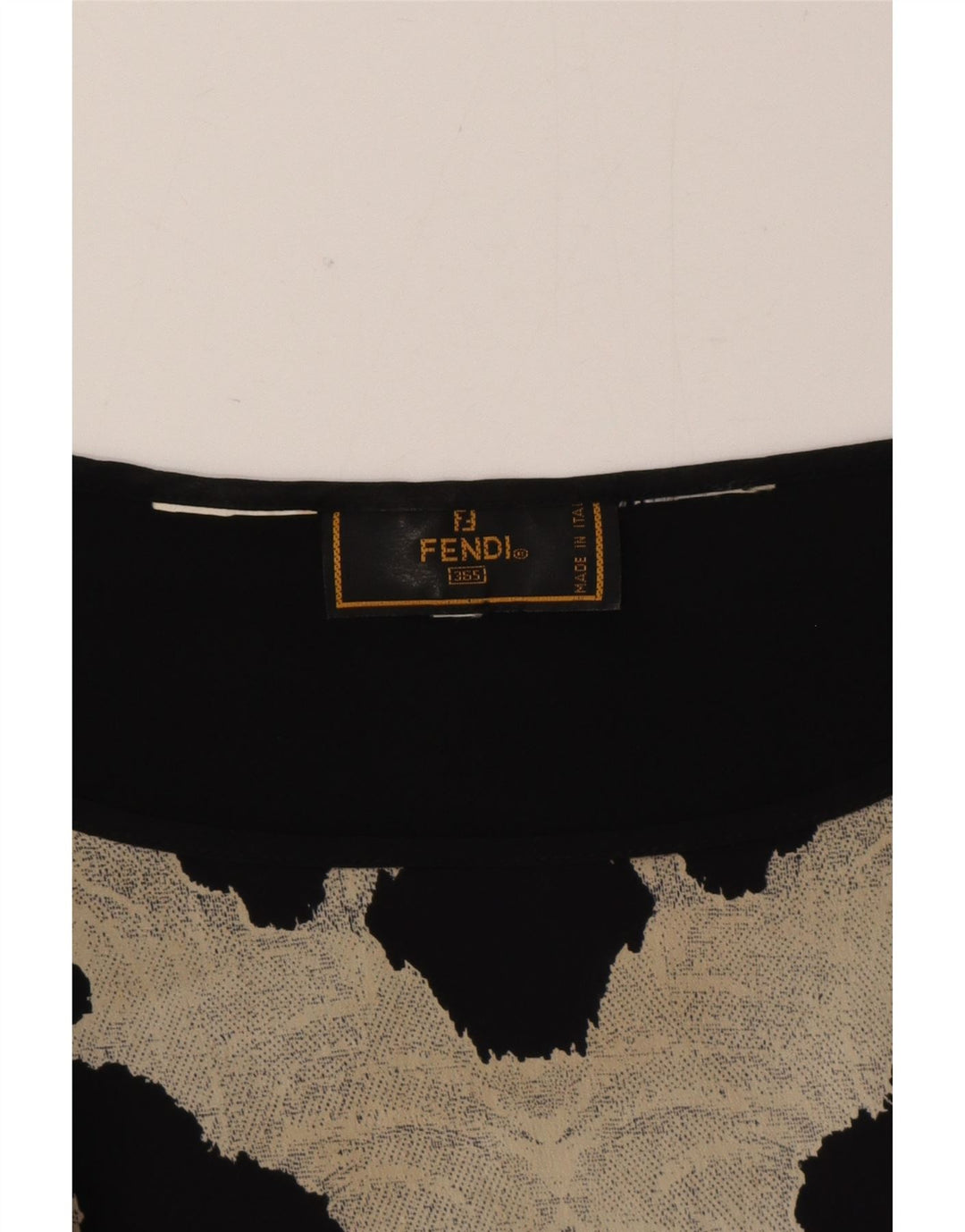 Γυναικεία μπλούζα Fendi Top UK 14 Large Black Animal Print Designer